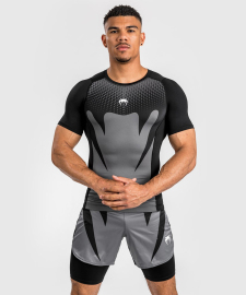 Рашгард Venum Attack Mens Short Sleeve Rashguard Black