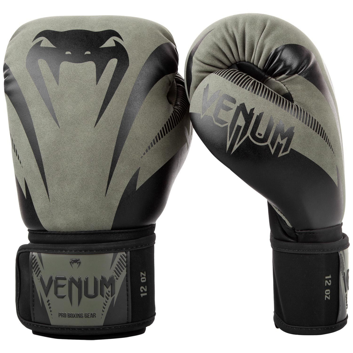 Боксерские перчатки Venum Impact Boxing Gloves Khaki Black