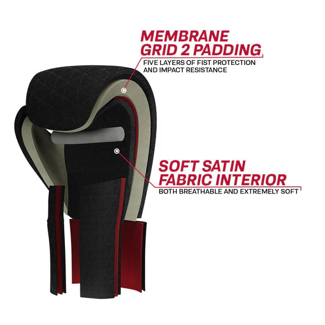 Боксерські рукавиці RDX F4 Boxing Gloves Hook & Loop Red Black фото