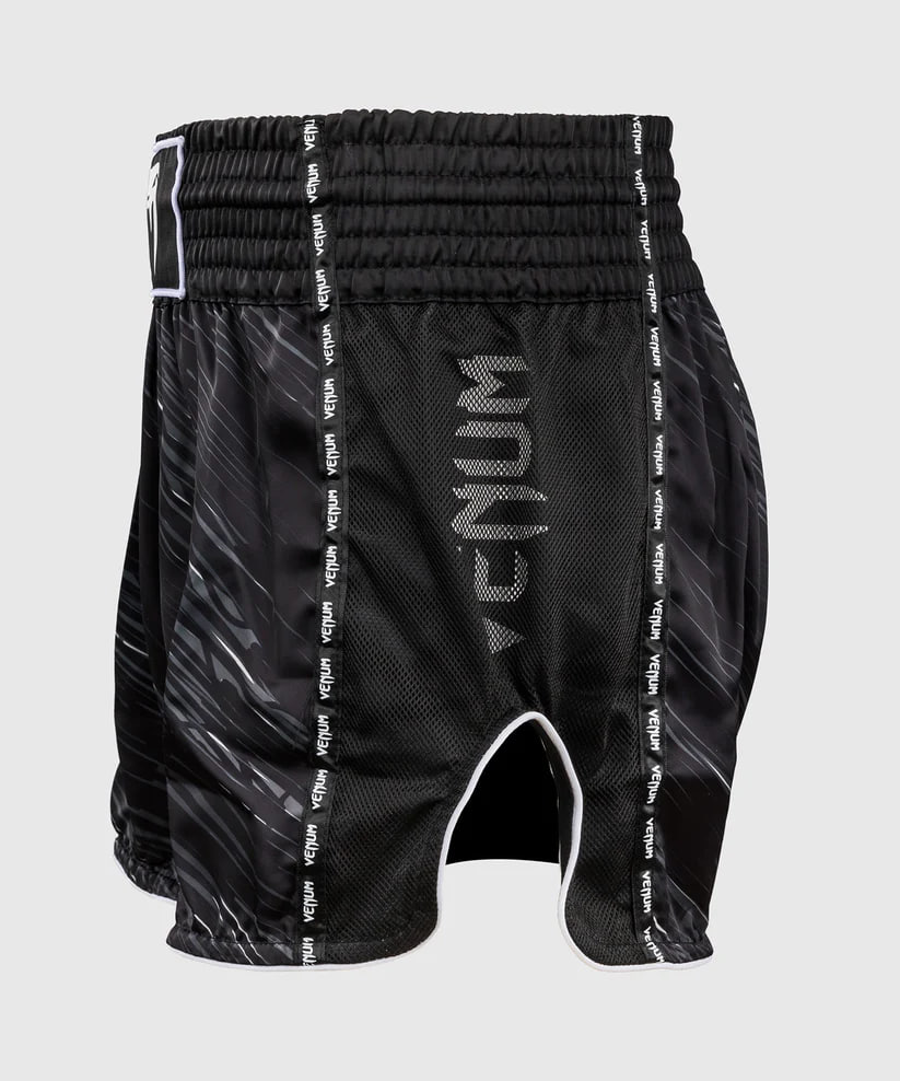 Тайські шорти Venum Rapid Muay Thai Shorts - Black/Storm Grey фото