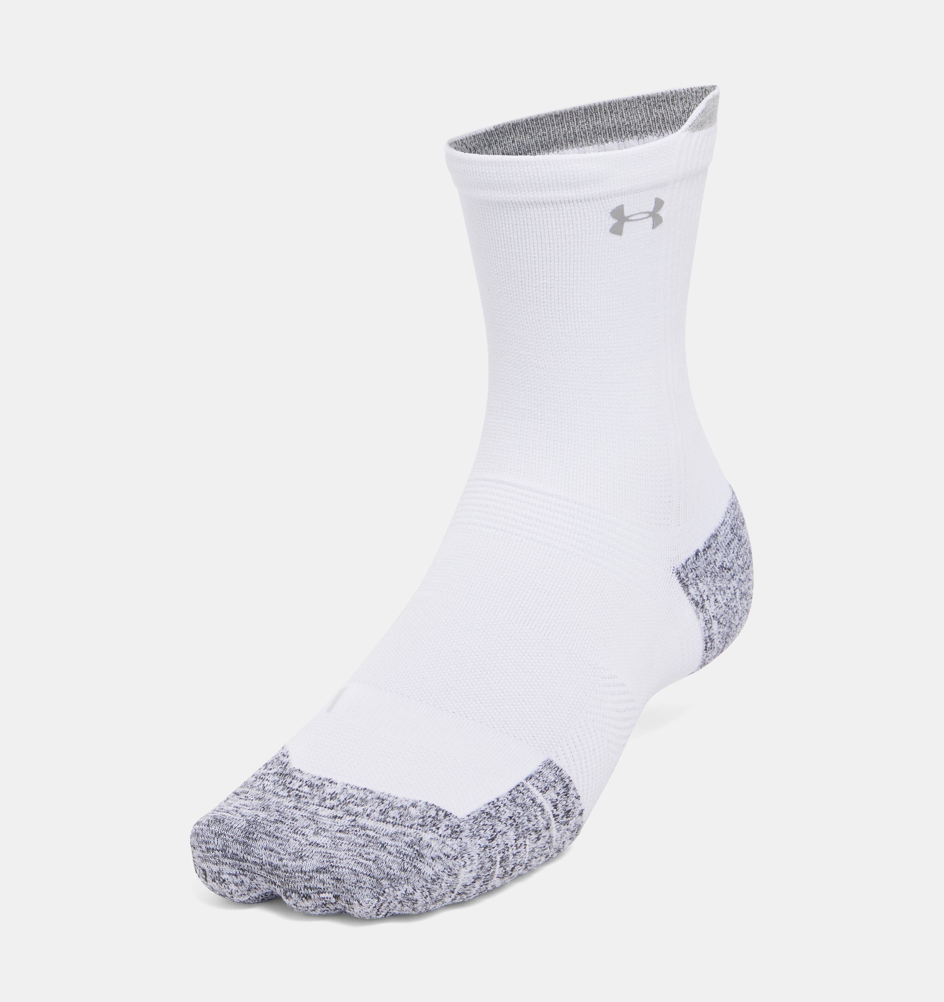 Socks Under Armour ArmourDry® Run Cushion Unisex 3 Pack Mid Crew White Reflective buy