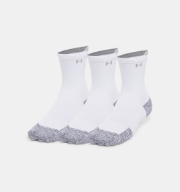 Шкарпетки Under Armour ArmourDry® Run Cushion Unisex 3 Pack Mid Crew White Reflective
