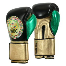 Боксерські рукавиці Title WBC Green Belt Training Gloves 1.0 Black Green