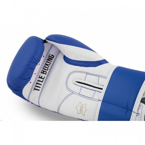 Боксерські рукавиці TITLE Pro Style Leather Training Gloves 3.0 Blue ціна