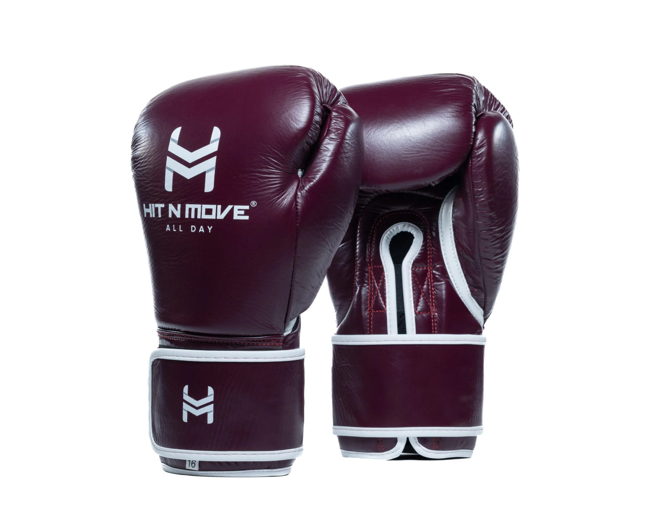 Боксерські рукавиці Hit N Move All Day Pro Grip Plus Gloves Hook and Loop Burgundy