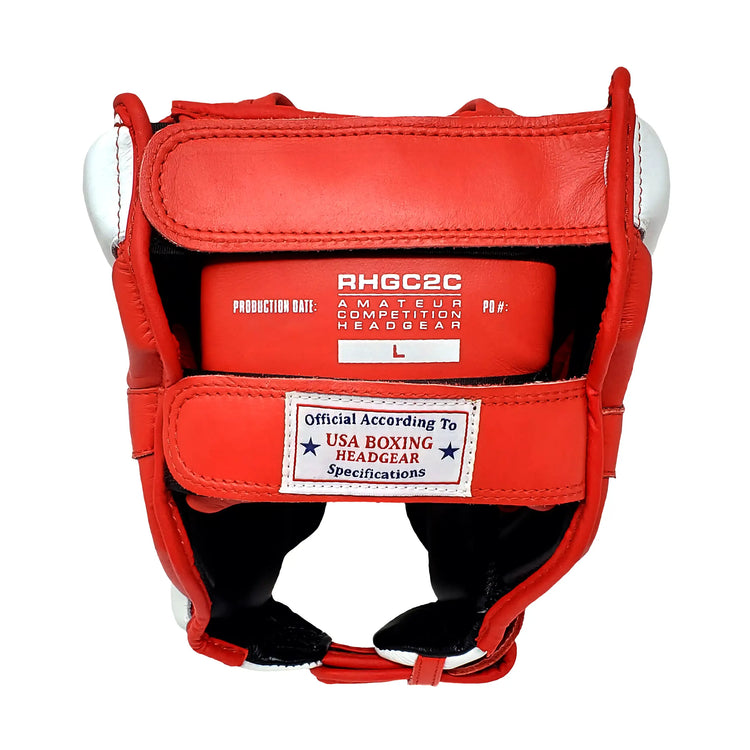 Боксерський шолом Rival RHGC2C Amateur Competition Headgear with Cheek Protectors Red White ціна
