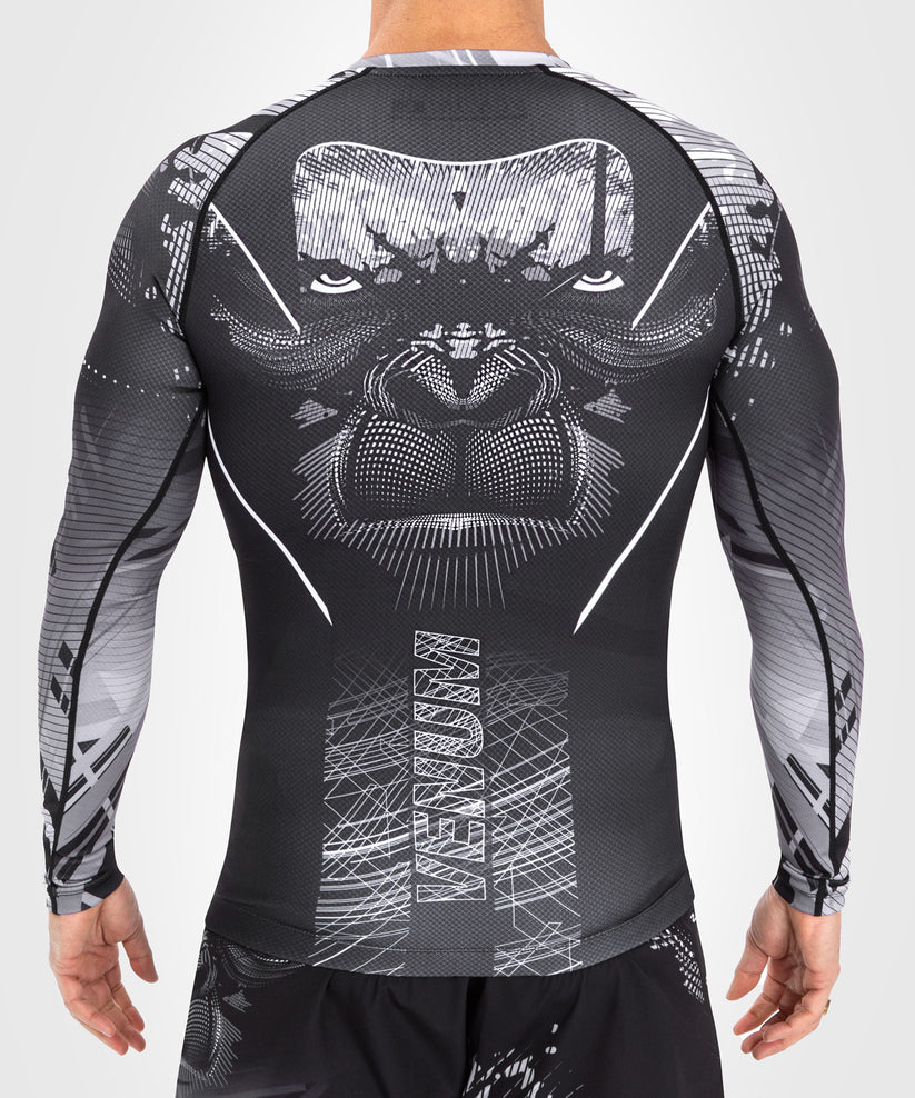 Venum Gorilla Jungle Rashguards Long Sleeves Black White photo