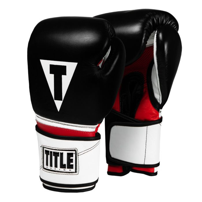 Боксерские перчатки Title Premium Leather Performance Training Gloves Black