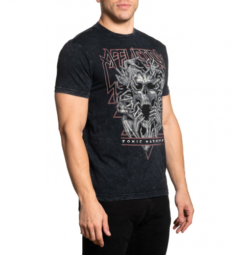 Футболка Affliction Sonic Madness Black Lava Wash купити