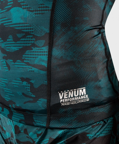 Жіночий рашгард Venum Defender Rashguard Long Sleeves Black Green де купити