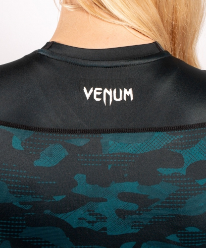 Жіночий рашгард Venum Defender Rashguard Long Sleeves Black Green розмір