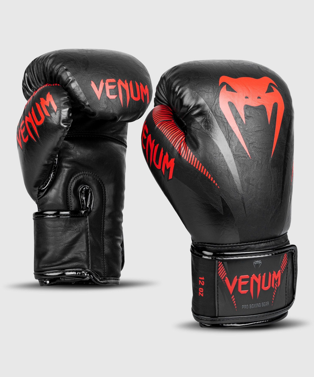 Боксерские перчатки Venum Impact Boxing Gloves Black Red