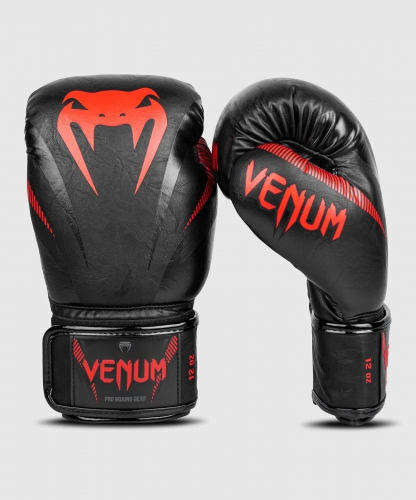 Боксерські рукавиці Venum Impact Boxing Gloves Black Red купити
