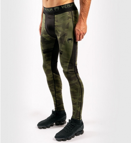 Компрессионные штаны Venum Trooper Tights Forest Camo Black купить
