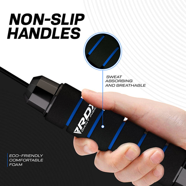 Скакалка RDX W1 Jump Rope With Foam Handles 313 cm Blue купити