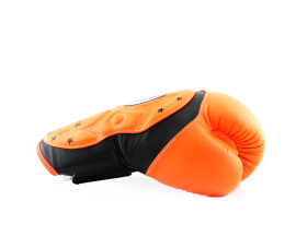 Боксерские перчатки Twins Velcro Extra Design BGVL6-MK Black Orange, Фото № 3