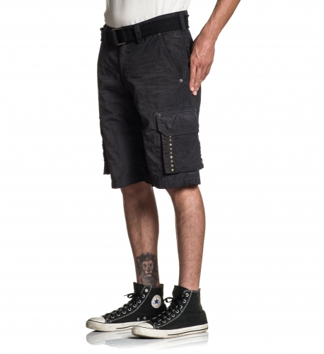Шорты Affliction Optimal Cargo Shorts Black фото