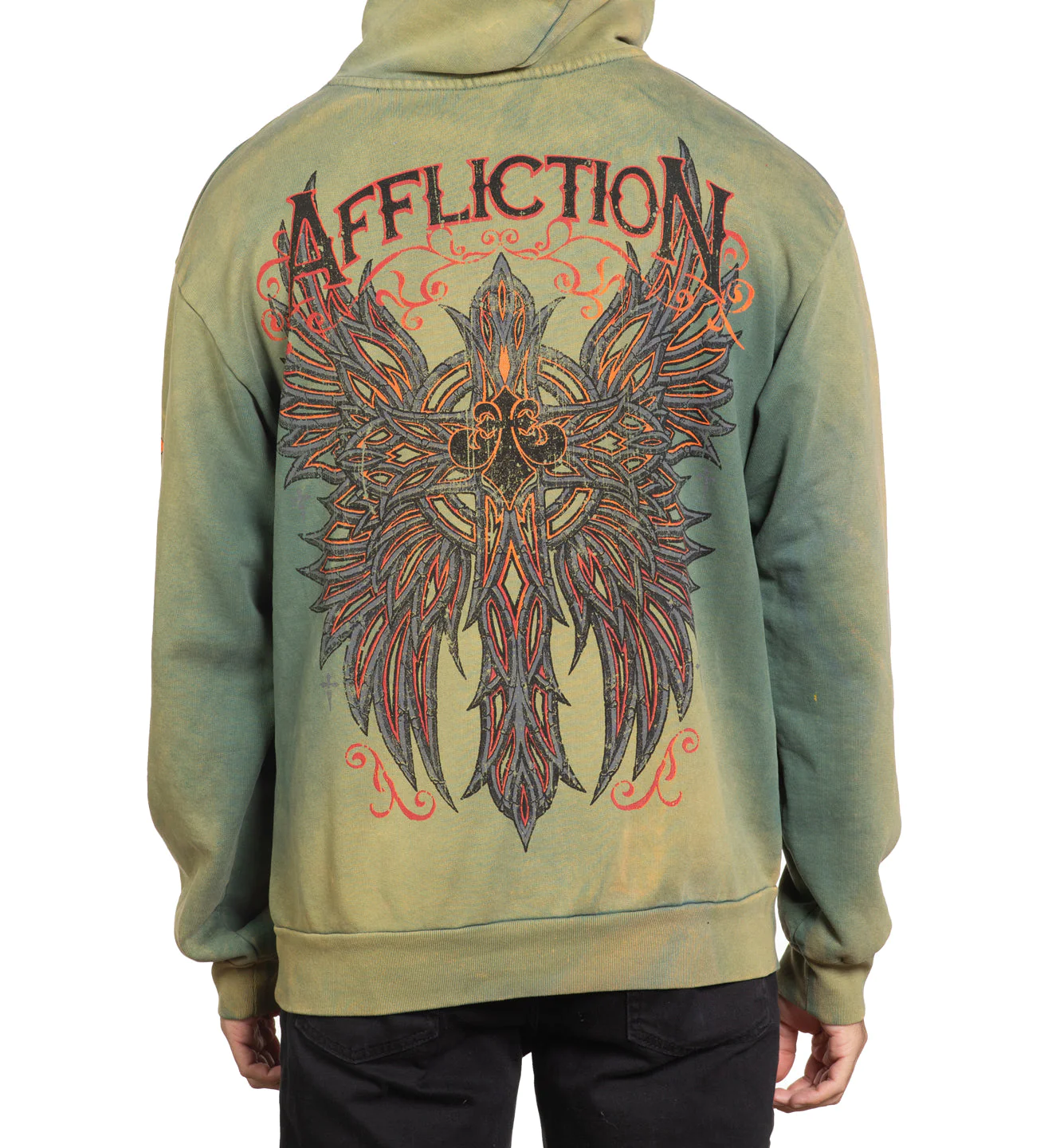 Affliction Absolution Po Hood Vtg. Green Potassium Spay buy