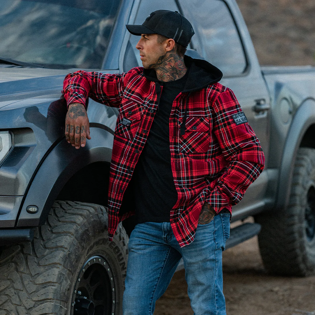 Куртка Howitzer Detonate Longsleeve Hooded Flannel Red Multi оригинал