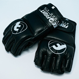 Перчатки MMA Free-Fight Gloves Black c защитой пальца