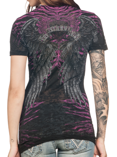 Женская футболка Affliction Sweet Ligers Heart купить