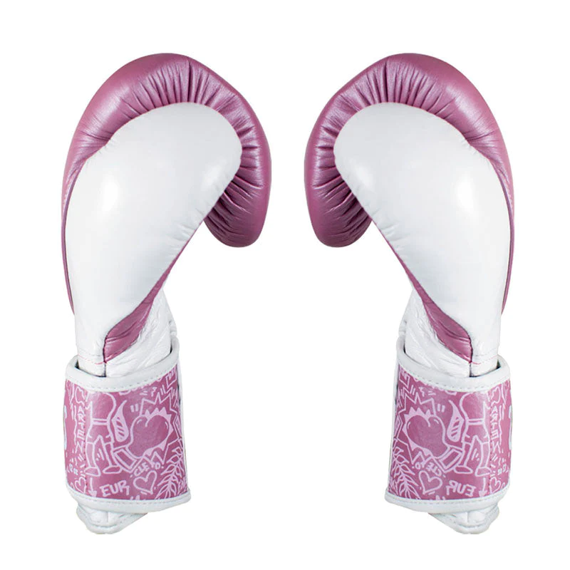 Боксерские перчатки Cleto Reyes High Precision Leather Training Gloves Pink White купить