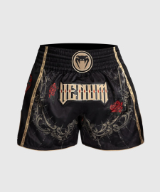 Тайські шорти Venum Santa Muerte 5.0 Muay Thai Shorts Deep Black Gold