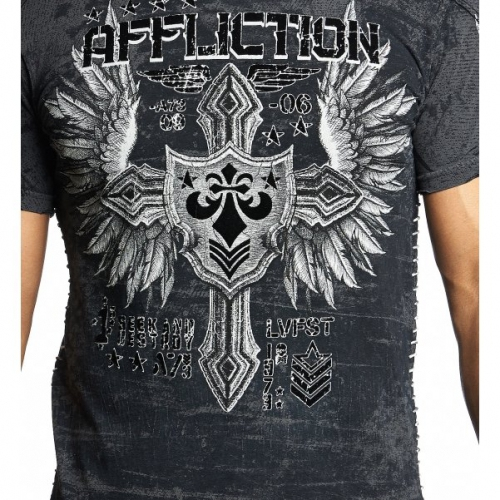 Футболка Affliction Combination Taping Tee фото