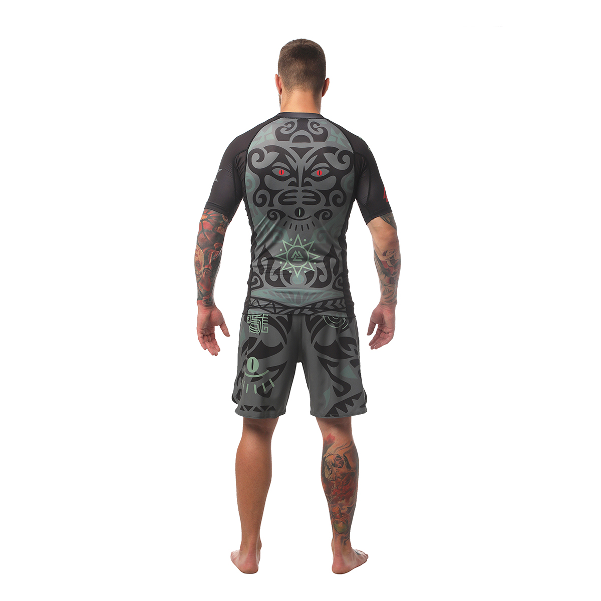 Рашгард с коротким рукавом Peresvit Maori Black Military Green оригинал