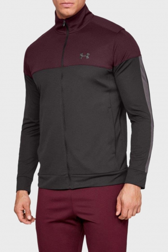 Спортивна кофта Under Armour Sportstyle Pique Jacket Stealth Artillery Maroon купити