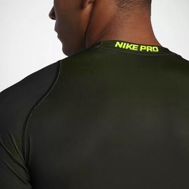 Футболка Nike Mens Pro Colorburst Fitted T-shirt Volt Black, Фото № 5