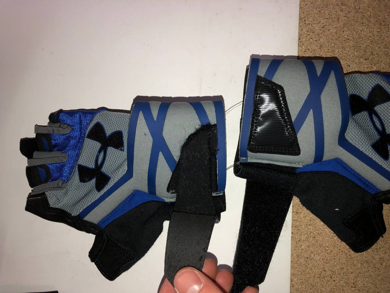 DISCOUNT UNDER ARMOR RESISTOR HALF-FINGER TRAINING GLOVES BLUE buy