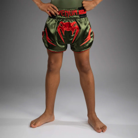 Дитячі шорти Venum Inferno Kids Muay Thai Shorts Army Green Orange