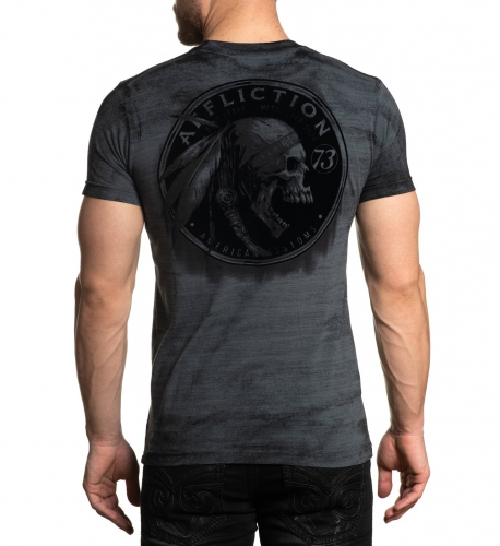 Футболка Affliction Apache Garage SS Tee Charcoal купити