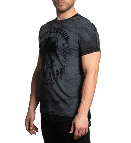Футболка Affliction Apache Garage SS Tee Charcoal фото