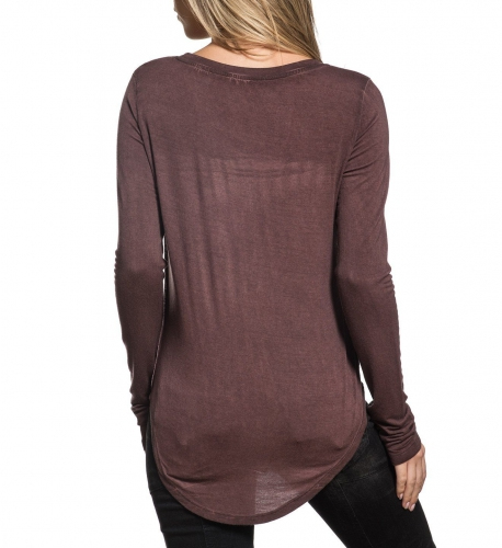 Женский лонгслив Affliction Zinfandel Long Sleeve Scoop Neck Tee купити