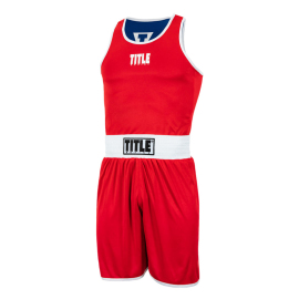 Боксерский сет TITLE Boxing Aerovent Elite Amateur Boxing Set 1 v. 2.0 Red Blue цена