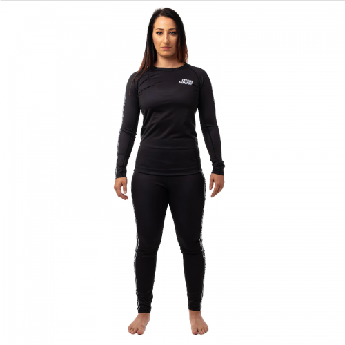 Womens rash guard Tatami Ladies Vengeance Long Sleeve Rash Guard Black size