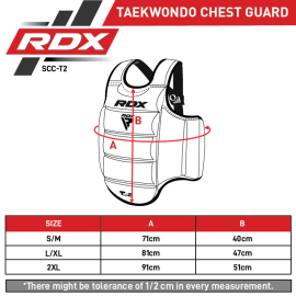 Protective vest for karate RDX T2 Karate Chest Guard Red\Blue original