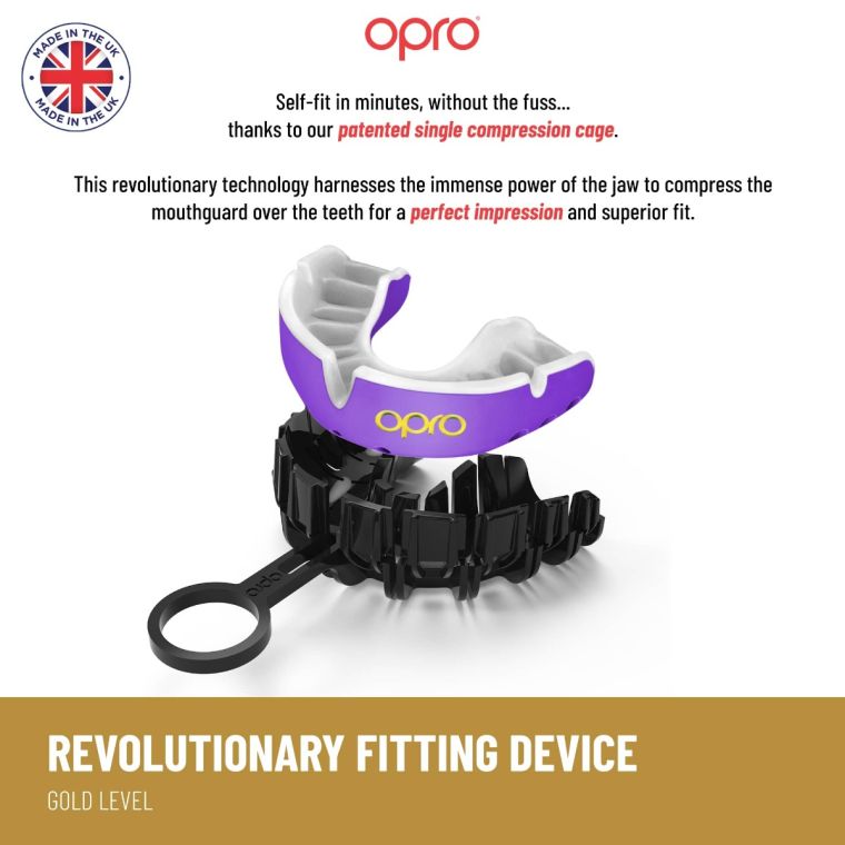 Детская капа Opro Self-fit GEN5 Youth Gold Black Gold фото