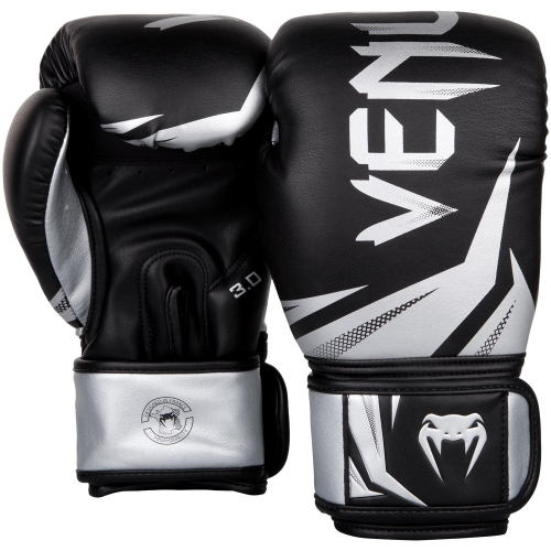 Боксерские перчатки Venum Challenger 3.0 Boxing Gloves Black Silver купить