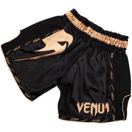 Шорти для тайсього боксу Venum Giant Muay Thai Shorts Black Gold, Фото № 2