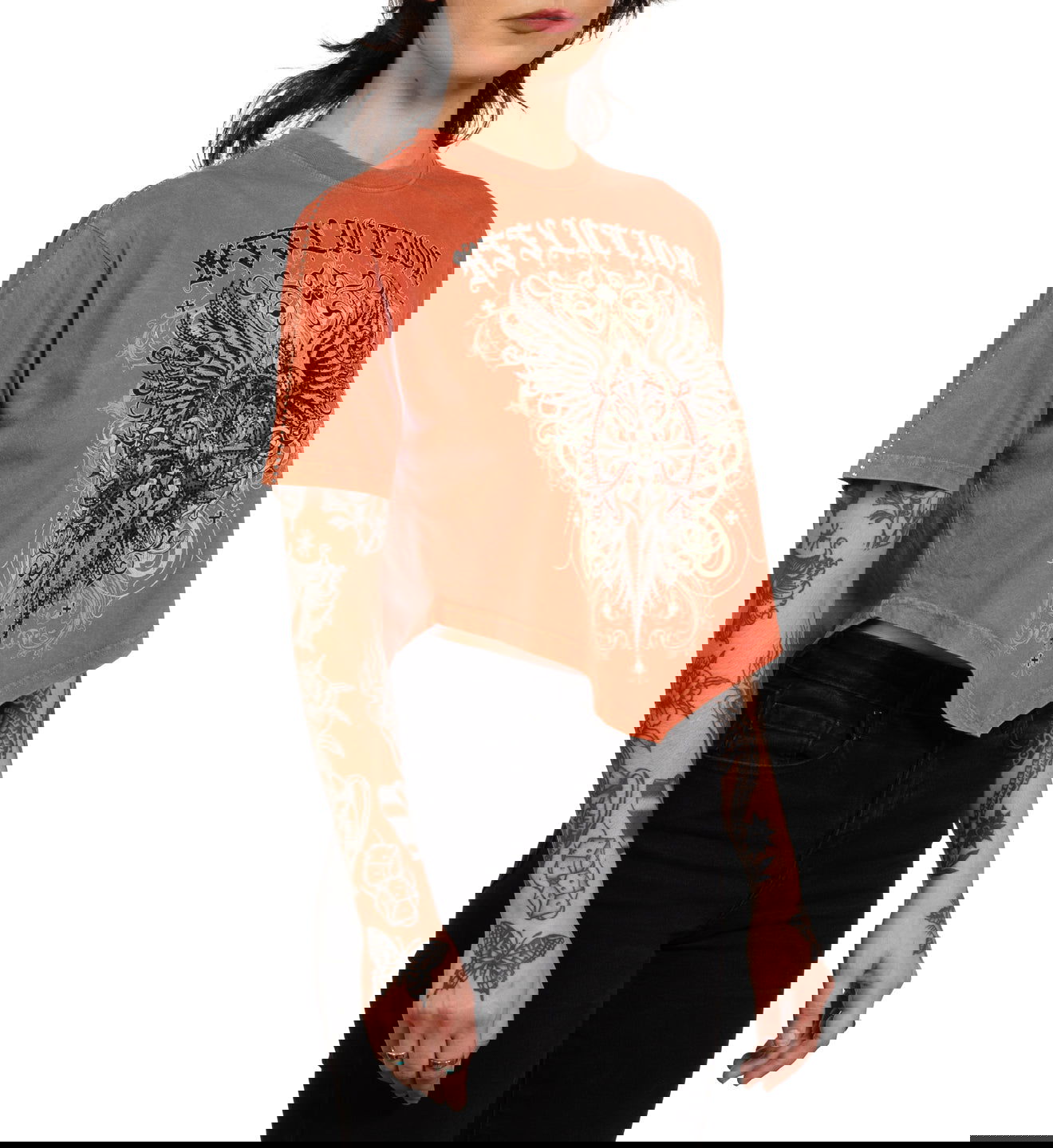 Женская футболка Affliction Awakening Light Rust Lava Wash цена