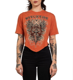 Женская футболка Affliction Awakening Light Rust Lava Wash