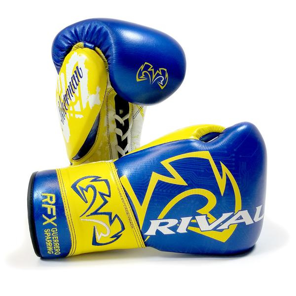 Боксерские Перчатки Rival LOMA Series RFX Guerrero Sparring Gloves Blue Yellow