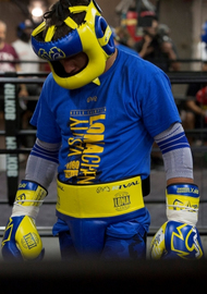 Боксерские Перчатки Rival LOMA Series RFX Guerrero Sparring Gloves Blue Yellow, Фото № 4