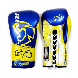 Боксерские Перчатки Rival LOMA Series RFX Guerrero Sparring Gloves Blue Yellow, Фото № 3