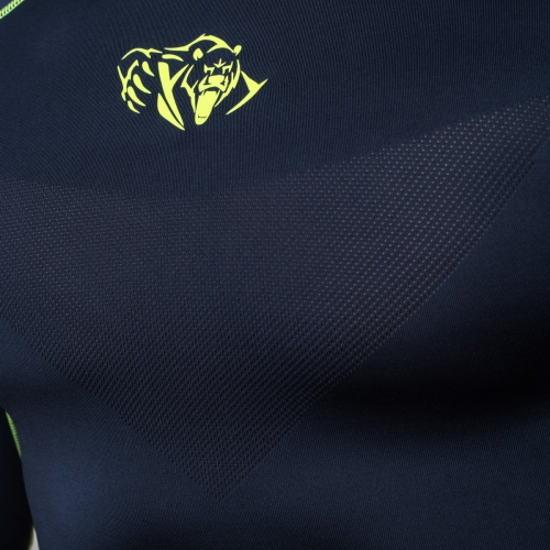 Компрессионная футболка Peresvit Air Motion Navy Flu Yellow Long Sleeve оригинал