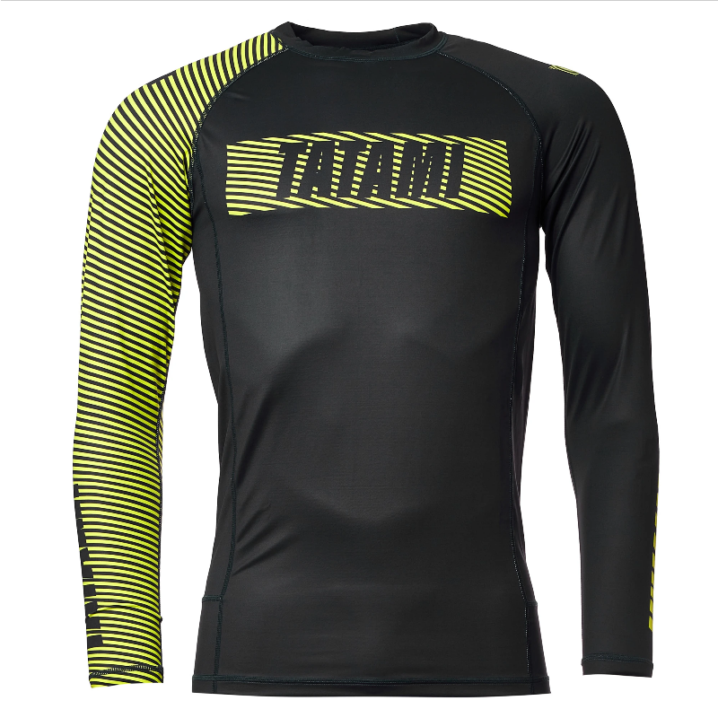 Рашгард Tatami Essential 3.0 Long Sleeve Rash Guard Black Yellow
