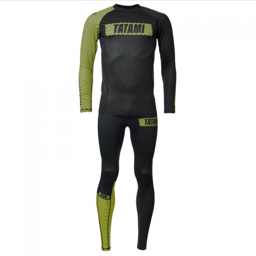 Рашгард Tatami Essential 3.0 Long Sleeve Rash Guard Black Yellow цена